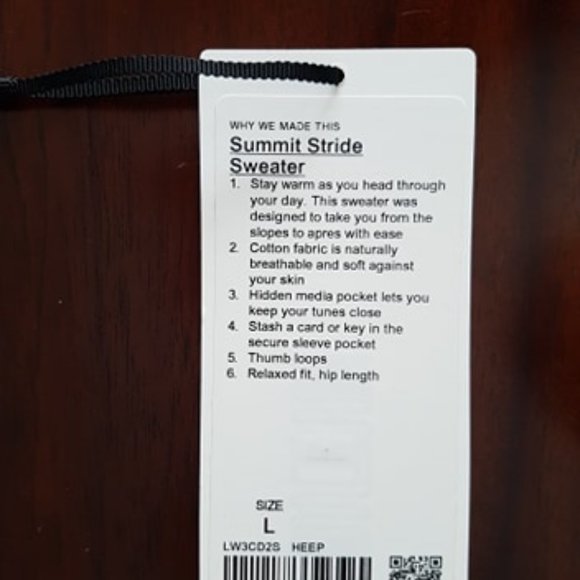 Lululemon Summit Stride Sweater - Large - Picture 4 of 7